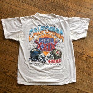 Vtg 1995 SUPER BOWL 29 XXIX Tee Chargers 49ers